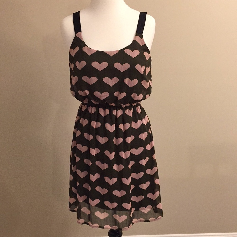 Xhilaration olive and pink dress size medium